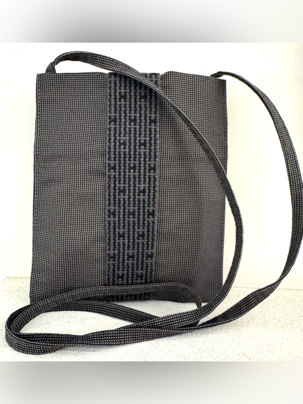 HERMES Vintage Aline Canvas Crossbody Shoulder Bag EUC